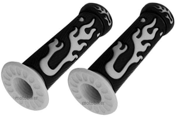 Can-am bombardier atv ds outlander renegade xt white flame gel grips