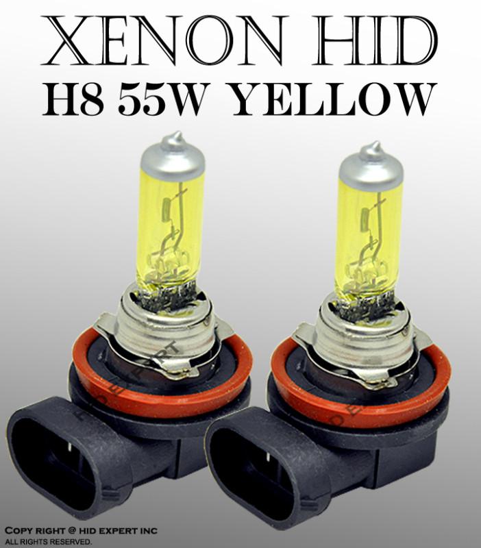 Jdm h8 55w pair high low bm or fog lt xenon hid really yellow bulbs uh5