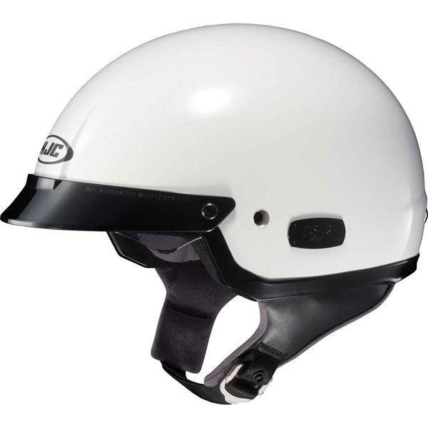 White s hjc is-2 solid half helmet