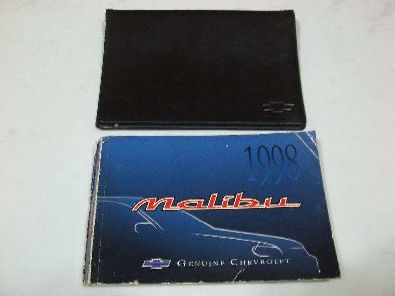 1998 chevrolet malibu owner' manual 2/pc.set+black chevrolet factory case free s