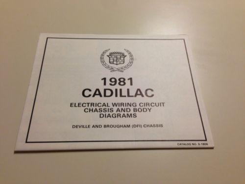 1981 cadillac deville and brougham (dfi) chassis wiring diagrams factory oem gm