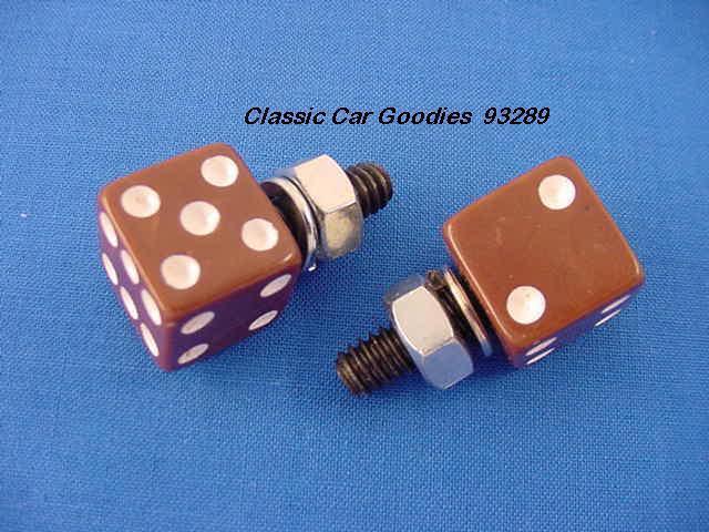License plate bolts fasteners dice "brown"