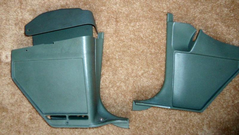 1978-1988 monte carlo g-body front right and left kick panel trim-light green