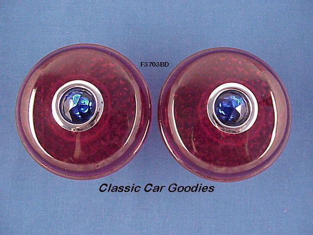 1937 ford blue dot tail light lenses glass (2)