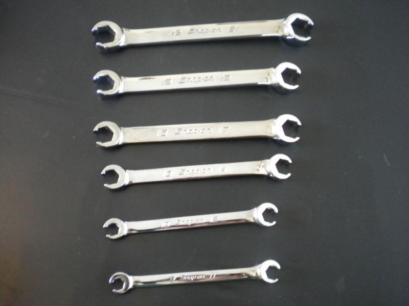 Excellent  set of 6 snap-on metric flare nut double end wrench set..