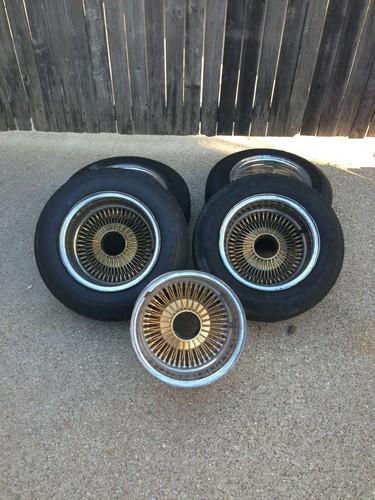 13x7 wire wheels dayton style gold