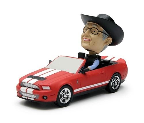 Carroll shelby collector bobble head driving in ford cobra gt500 svt mustang  