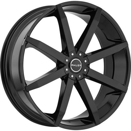 18x8 black akuza zenith wheels 4x100 4x4.5 +45 chevrolet aveo geo prizm