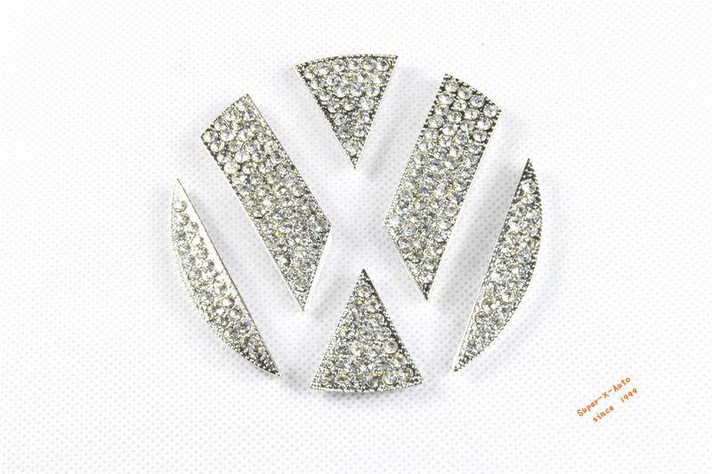 Diamond bling rhinestone rear emblem sticker trunk lid badge for vw beetle