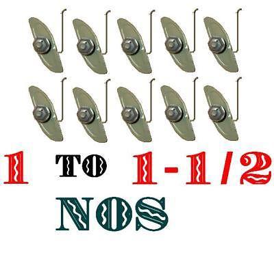 Nos 1 to 1-1/2 trim molding clips clip and nuts made in usa x10