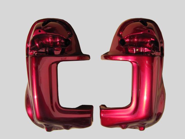 **new** fairing lowers for harley davidson touring - color: fire red pearl