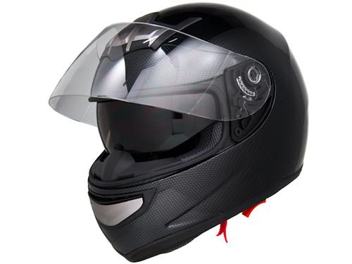 Sport bike street touring helmet full face new air pump + dual smoke visor - xl