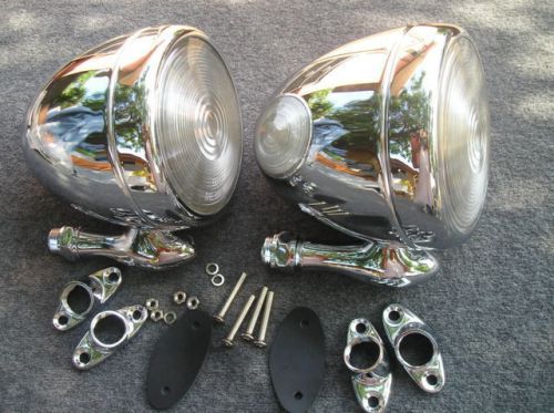 New chrome pair of vintage style dummy spot lights #
