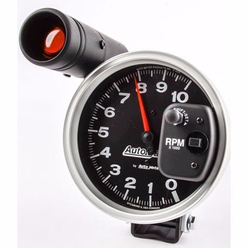 Autometer gauge 233904 5&#034; tach 10,000 rpm shift-lite auto gage