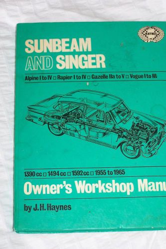 Sunbeam and singer workshop manual
