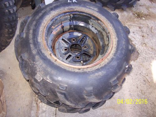 Oem yamaha 4/110 00-06 honda trx350 trx350te rancher rear wheels rims w/ tires