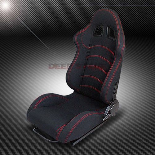 2 type-f1 fully reclinable sports style racing seats+mounting slider driver side