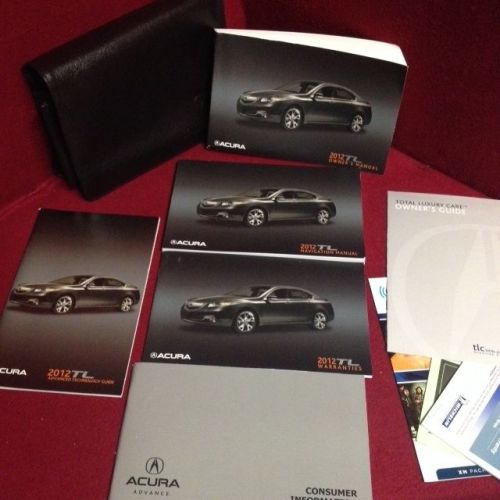 2012 acura tl oem owners manual with navigation and warranty guide and case