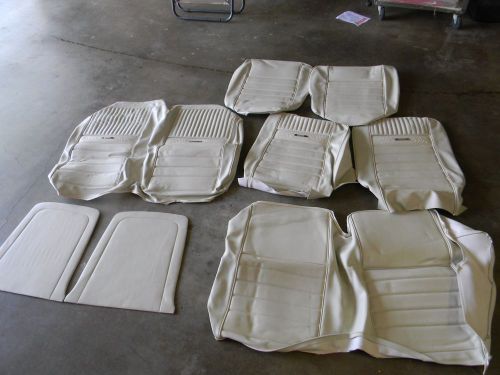 1964 1965 1966 1967 mustang full set seat covers white pony nos