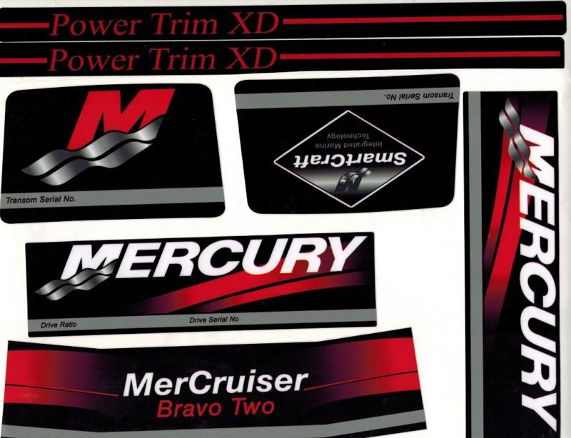 Mercruiser bravo two decal set with red rams