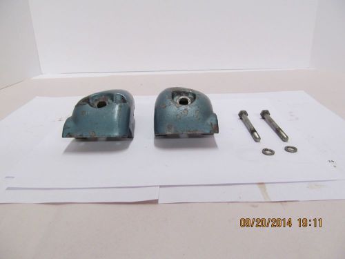 1957 evinrude lower motor mount brackets with mounting hardware 7.5 hp