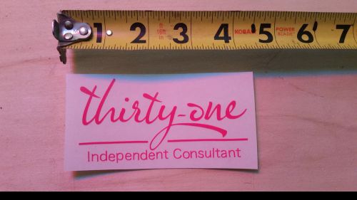 Thirty one independent consultant decal/sticker dealer