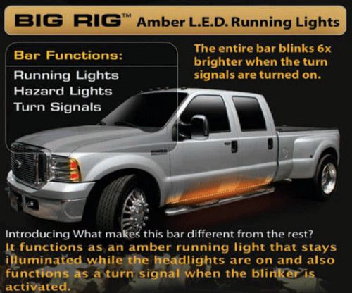 Recon big rig 62&#034; amber led running light bar - 26414