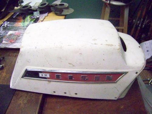 Used vintage elgin outboard motor top cowling hood fiberglass