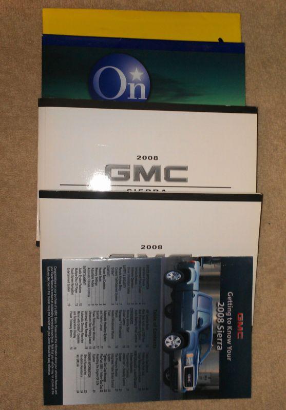 Gmc 2008 sierra owner's owners manual set - nice