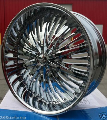 24 inch wheels + tires rsw66 chrome crown victoria 90 91 92 93 94 95 96 97 98 99