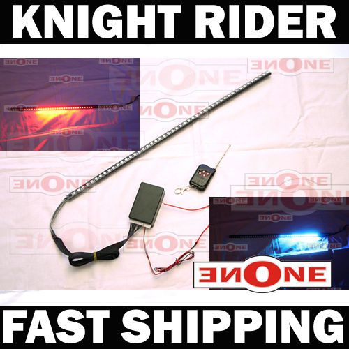 Mk1 24&#034; 7 color led knight rider strip light kit under hood grill