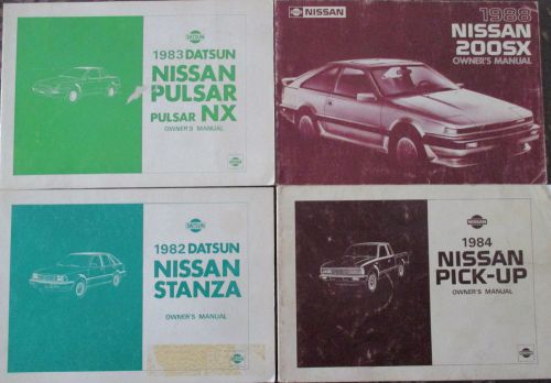 1983 nissan pulsar nx datsun original oem factory owner owners manual n12-d