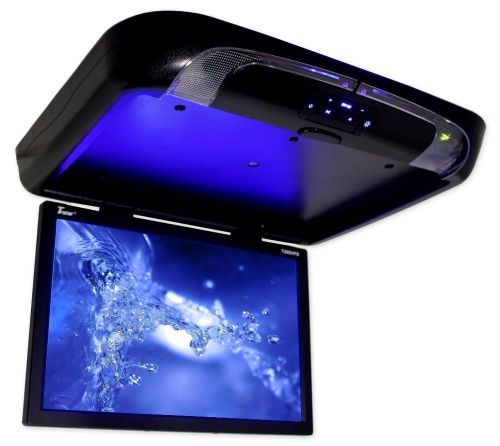 New tview t20dvfd-black 20&#034; flip down ceiling car monitor w/ built in dvd player