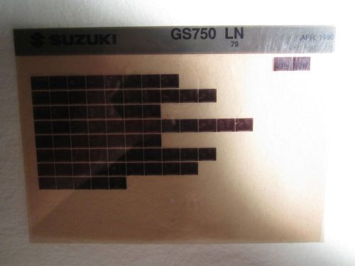 1979 suzuki motorcycle gs750 ln microfiche parts catalog gs 750