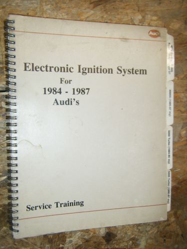 1984-87 audi 4000 5000 turbo quattro electronic ignition service training manual