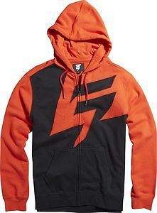 Shift fraction mens zip fleece hoody blood orange/black