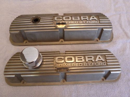 Vintage ford sb 260-289-302 cobra lettered aluminum valve covers - nice!