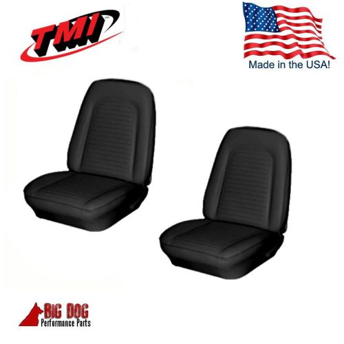 1969 camaro front bucket seat, rear seat upholstery black vinyl seat covers, tmi