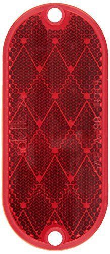 Grote 41032 stick-on red oval reflector
