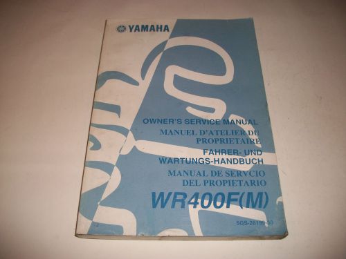 Official 2000 yamaha wr400f(m)  motorcycle shop service manual clean more listed