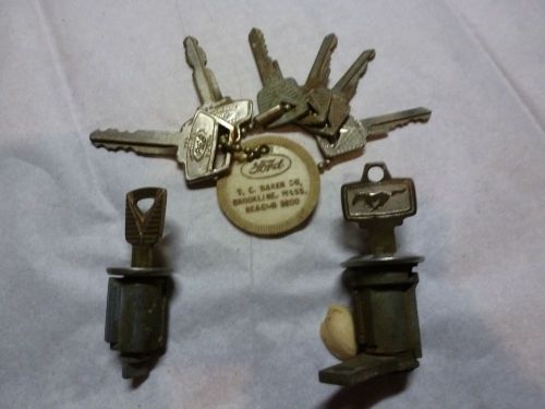 Vintage ford key and lock lot