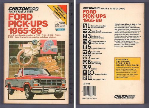 Chilton repair &amp; tuneup guide ford pick-ups f series 1965-86 gasoline &amp; deisel