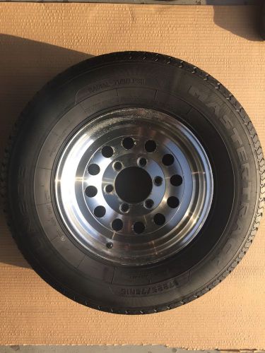 Trailer tire &amp; wheel 60247 st225/75r15 80 psi 15x6 wheel
