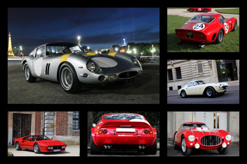 Ferrari 250 gto 288 365 gtb hd poster classic collage print multiple sizes