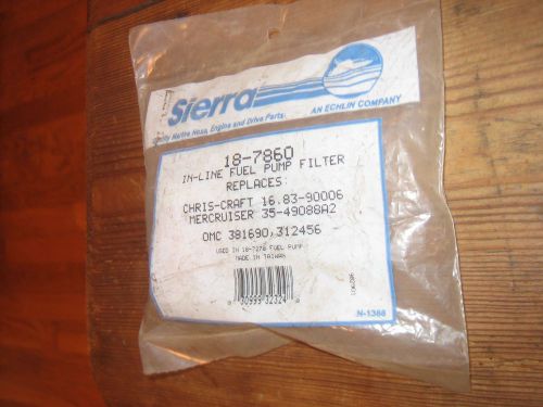 (2) sierra in-line fuel pump filter p/n 18-7860