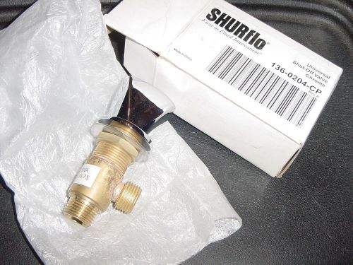 Shurflo marine 136-0204-cp cold shut-off valve polished chrome new