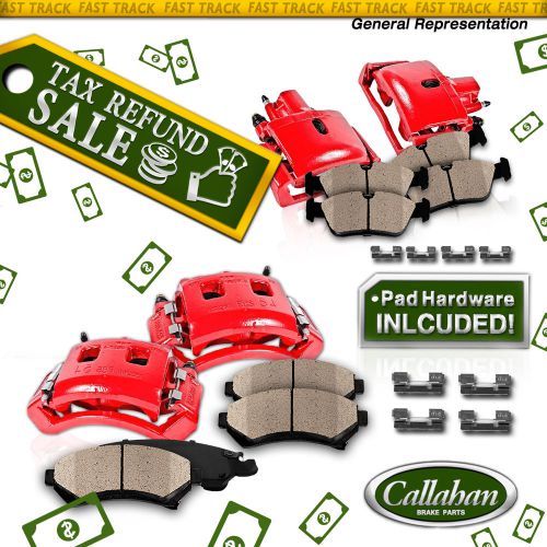 Front and rear red brake calipers &amp; pads 2008 2009 2010 2011 2012 tundra sequoia