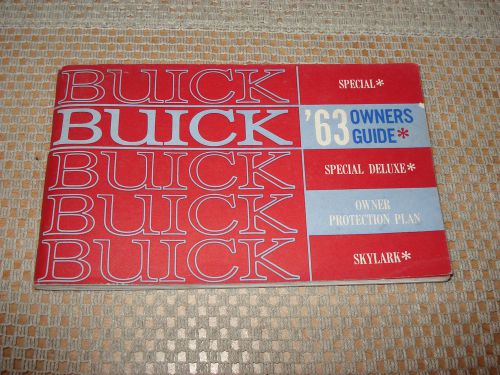 1963 buick owners manual original glove box book skylark special