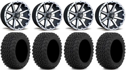 Fairway alloys rebel golf wheels 14&#034; 23x10-14 xt trail tires yamaha