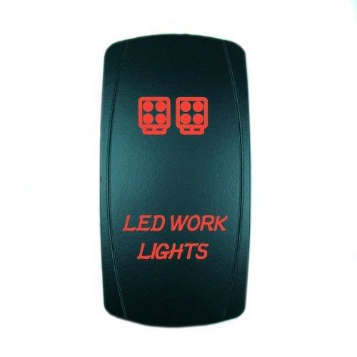 Stvmotorsports stv motorsports? laser red rocker switch led work lights 20a 12v